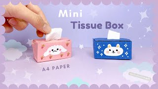 DIY Mini Paper Tissue Box(actually works) | Easy Origami Tissue Box | Easy A4 Paper Craft screenshot 5