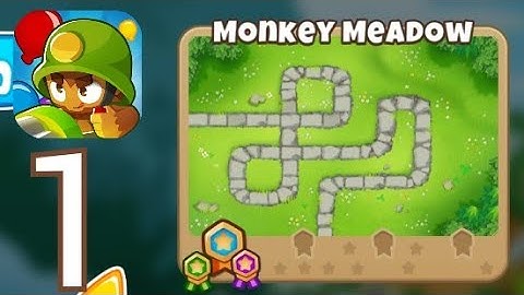 Bloons TD 6 - Gameplay Walktrought Part 1 - Easy Medals for the Monkey Meadow (IOS,Android)