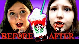DON'T TRY THE FRAPPULA FRAPPUCCINO FROM STARBUCKS!~Halloween Vampire Skit
