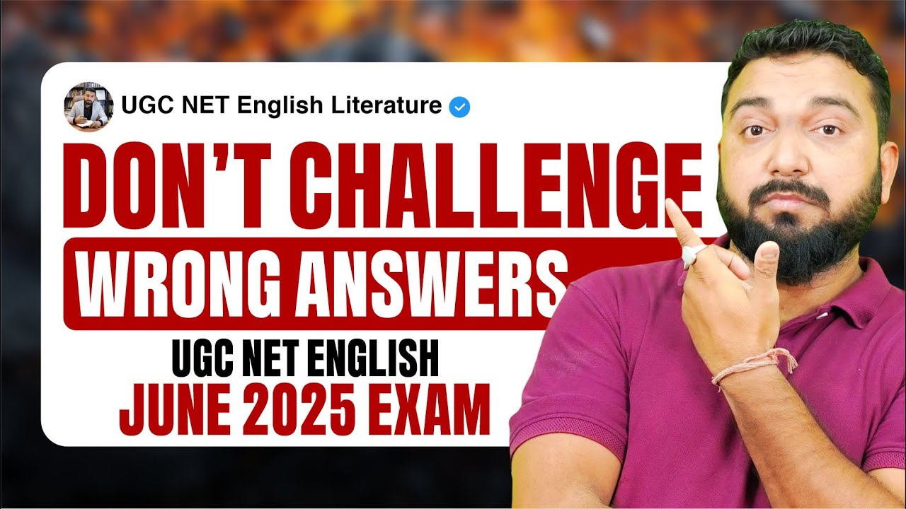 UGC NET English Answer Key 2025: Wrong Answers Exposed By Vineet Pandey Sir | Live At 9 PM