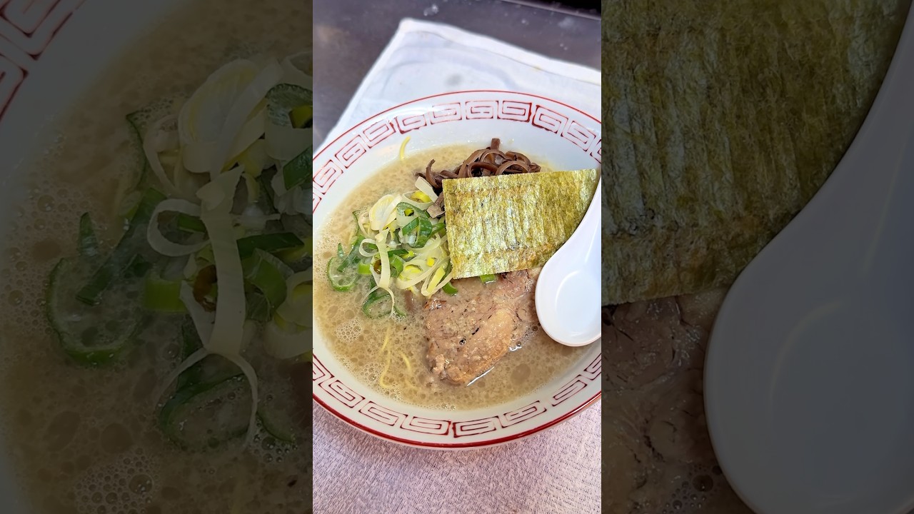 魚介香る濃厚豚骨の長浜ラーメン！塩味スープと細麺が絡む一杯【長浜らーめん（NAGAHAMA）】
