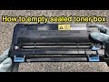 How to empty sealed Kyocera waste toner container box - Error C7990.