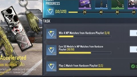 Call Of Duty: Mobile Play 1 Match from Hardcore Playlist Task Complete