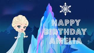 Happy Birthday Amelia - greeting card video ❤️