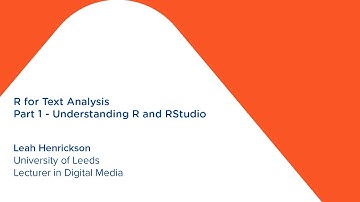 R for Text Analysis - Understanding R and RStudio