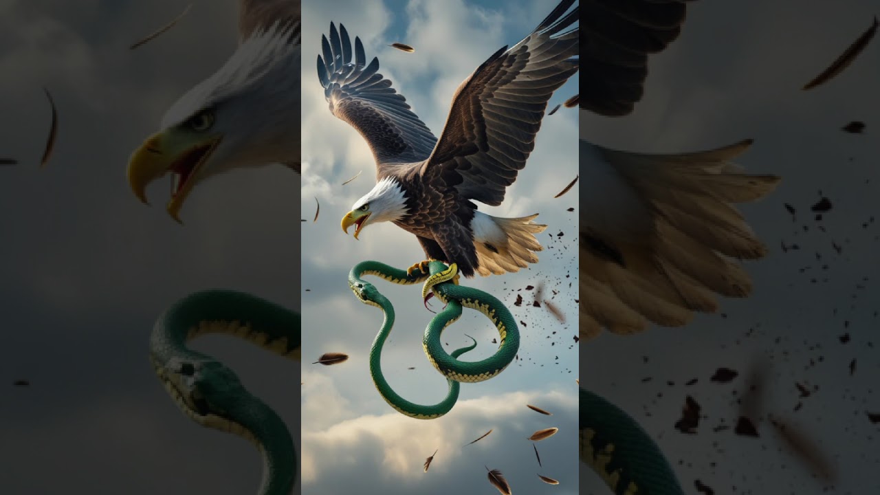 🦅 Eagle vs Snake 🐍 | Epic AI Wildlife Battle | 