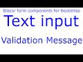 e11 - Blazor form components  for Bootstrap - Validation message