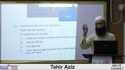 CA AFC 04 IT by Sir Tahir Aziz Lecture # 06 (MS Excel)