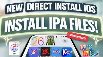 [🔥 NEW DIRECT INSTALL] Install IPA Files on iPhone & iPad(No ESign,Scarlet,KSign,PC) iOS 15 - iOS 26