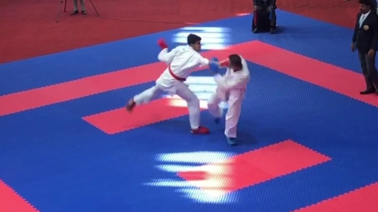 13th SAG karate game ( Nepal Diwas Shrestha (blue) vs Pakistan(red))