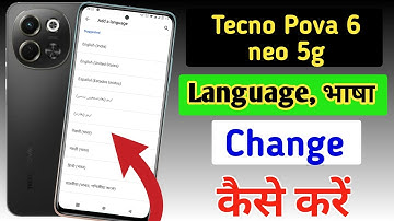 How to change language in Tecno Pova 6 neo 5g /Tecno Pova 6 neo 5g me language kaise change kare