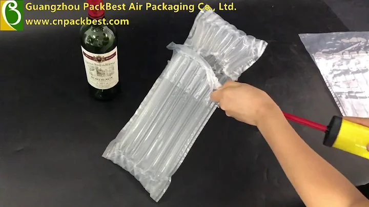 How to inflate wine inflatable protector air column bag