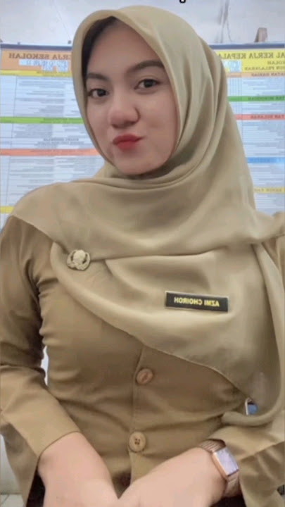 Beautiful Civil Servant Teacher Relaxes During Break Time