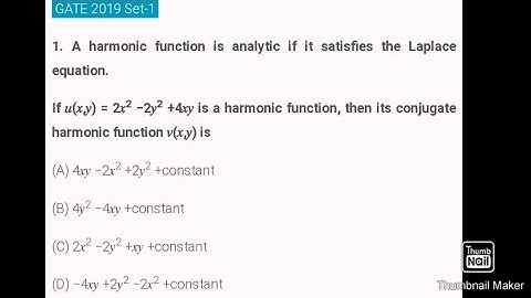 Gate question on analytic Function