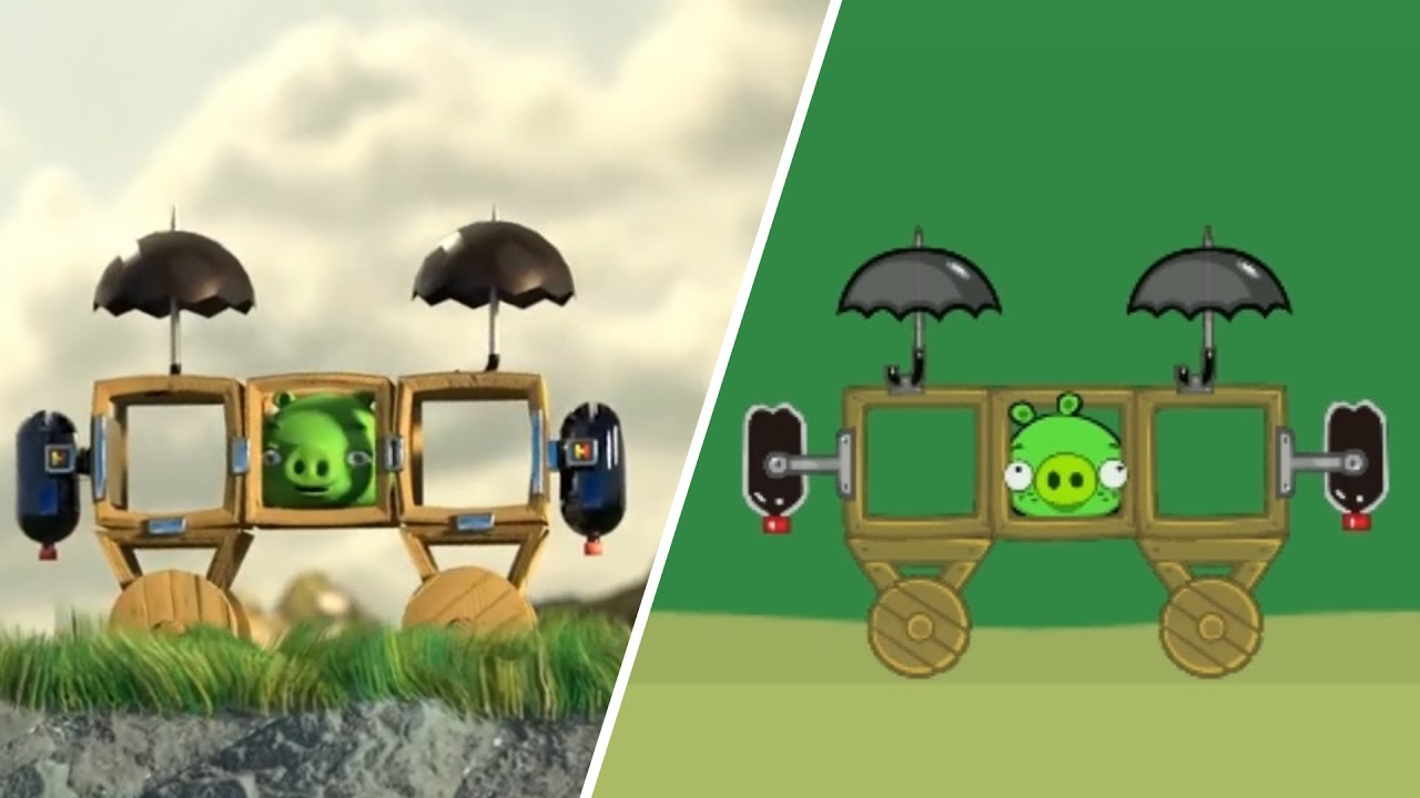 Bad piggies vs Bad piggies 2