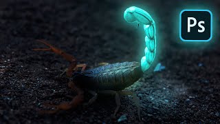 glow effect in photoshop | glowing Scorpion | photoshop tutorial screenshot 5