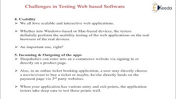 Challenges in Testing for web based software