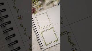 Cute Mini Border Design for Notebook and Projects #borderdesign #shorts #youtubeshorts #design #diy
