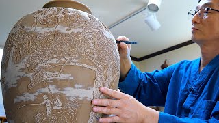 Wonderful! The process of making pottery. The best potter in Korea.