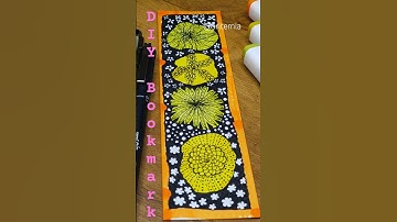 DIY bookmark design for beginners #bookmark #doodleart #shorts  #zentangleart