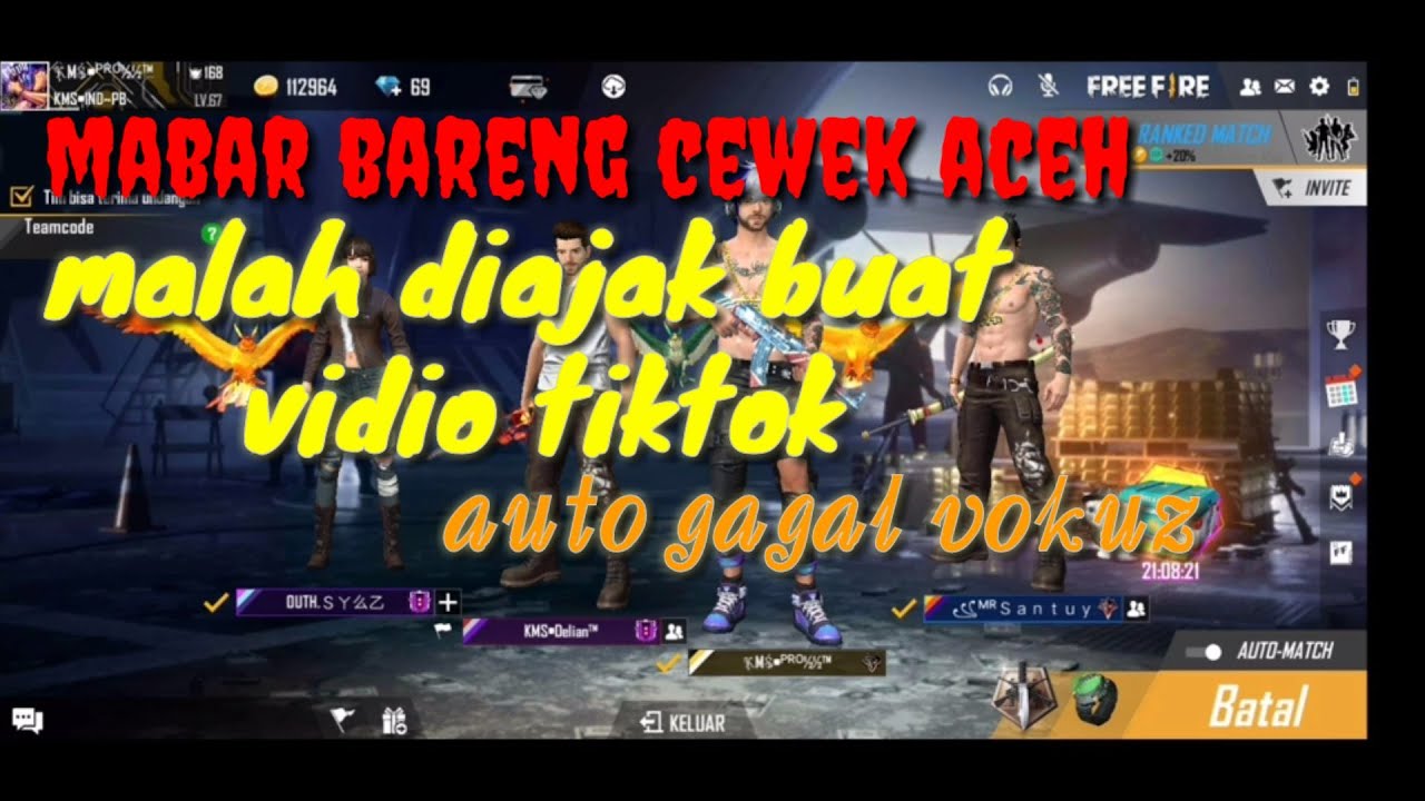Mabar bareng cewek aceh malah diajak bikin vidio tiktok auto gagal vocuz