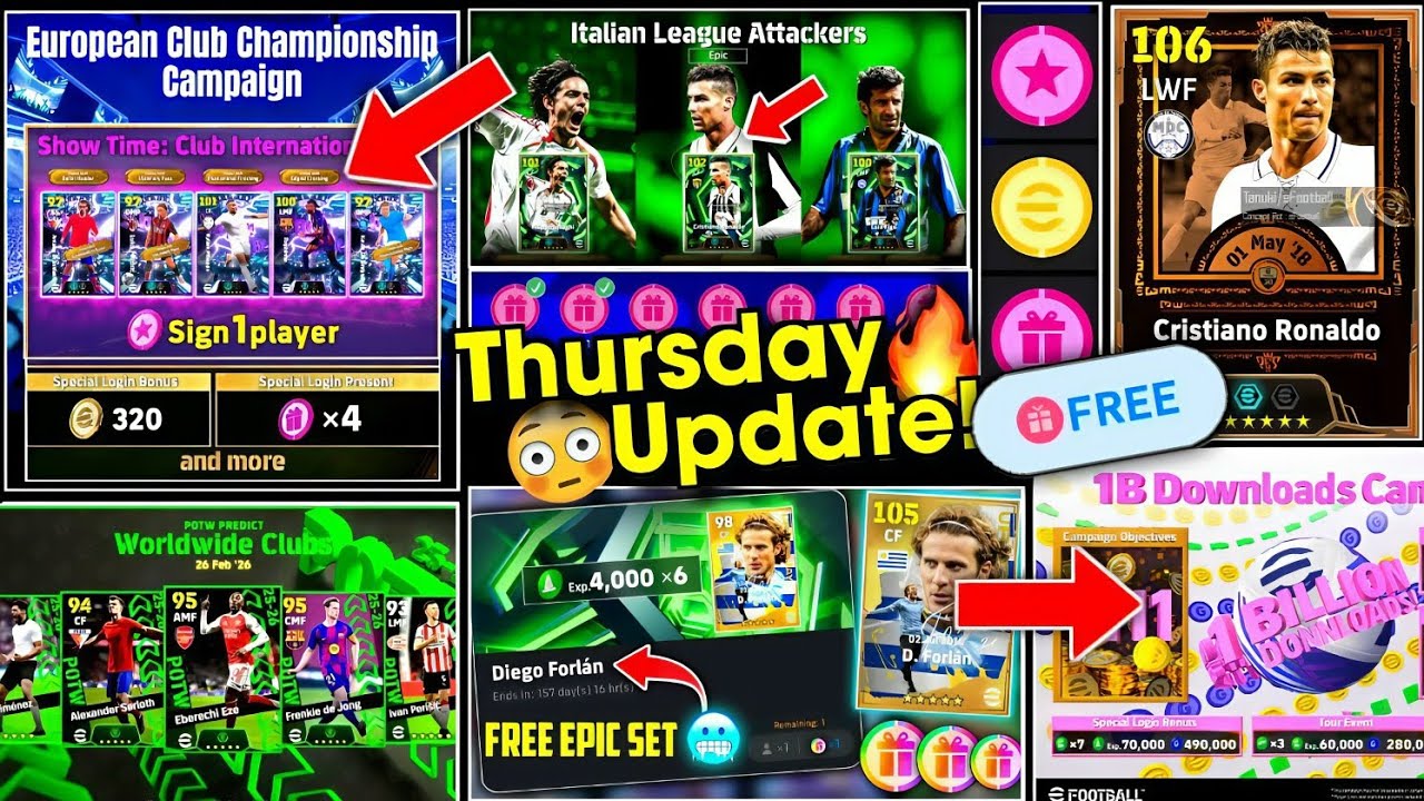 🎁 Thursday Update Leaks! New Campaign + Premium Club Pack + Free Epic & Showtime | eFootball 2026