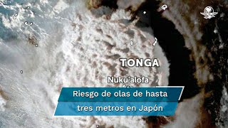 Llega a Japón tsunami provocado por erupción de volcán submarino en las islas Tonga