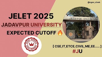 West Bengal Jelet Jadavpur University Cutoff 🔥#jeletexam #jelet2024 #wbjee #rankcard #ju #jadavpur