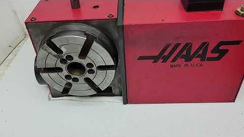 HAAS HRT160 4th Axis rotary table with servo control test