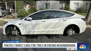 Thieves target cars for their wheels in Encino neighborhood