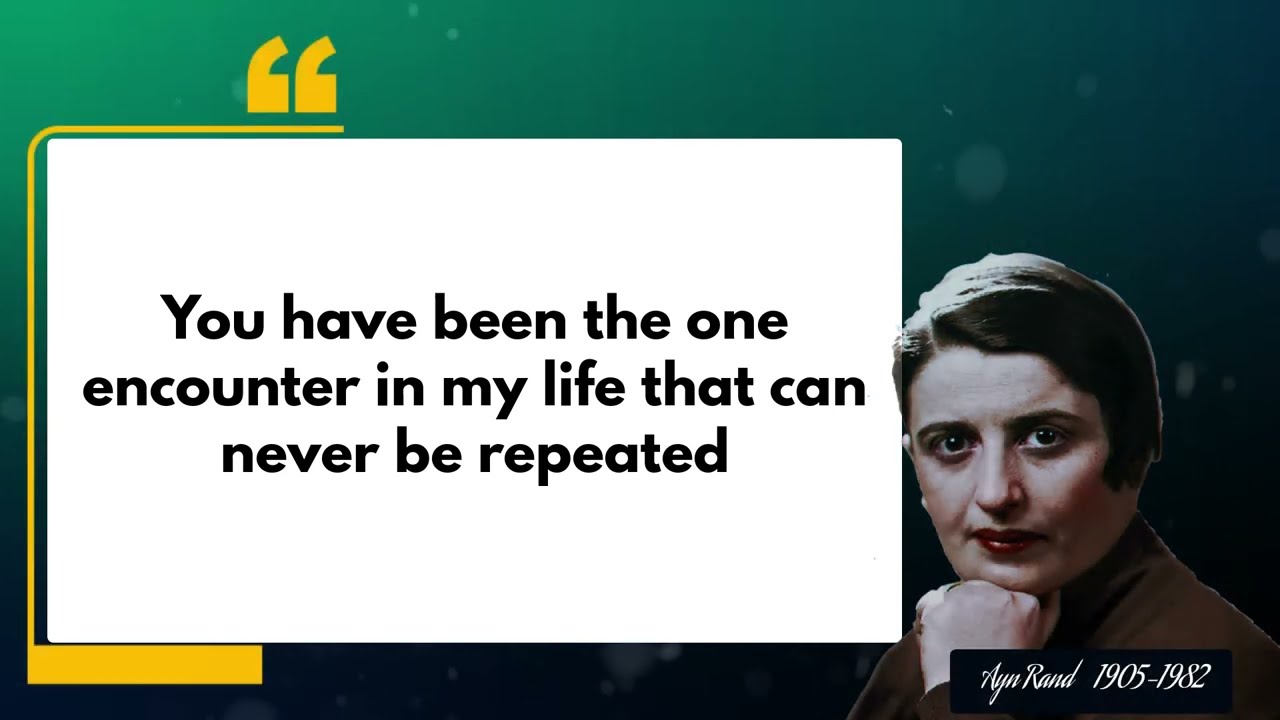 The Most Interesting quotes of Ayn Rand [ 100 Enlightening Quotes By Ayn  Rand] - YouTube