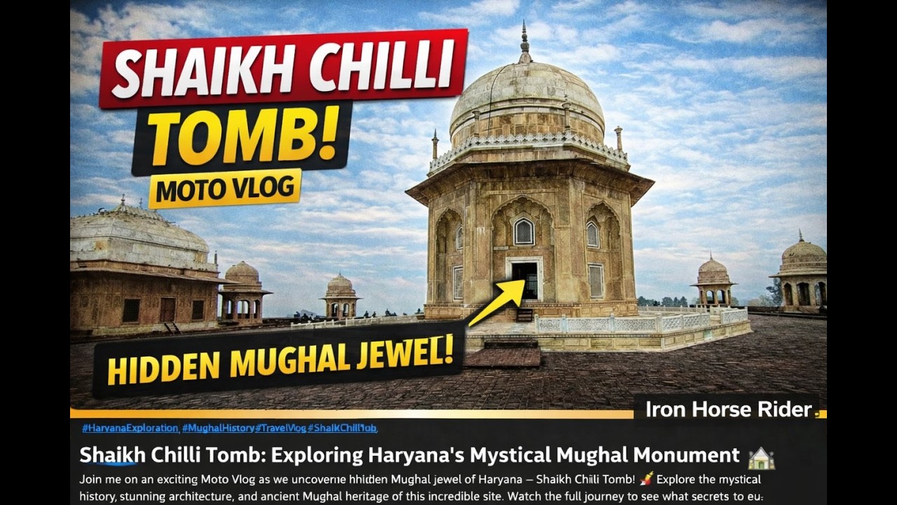 Riding to Shaikh Chilli Tomb | Hidden Mughal Gem in Haryana, Kurukshetra | Moto Vlog India 🇮🇳