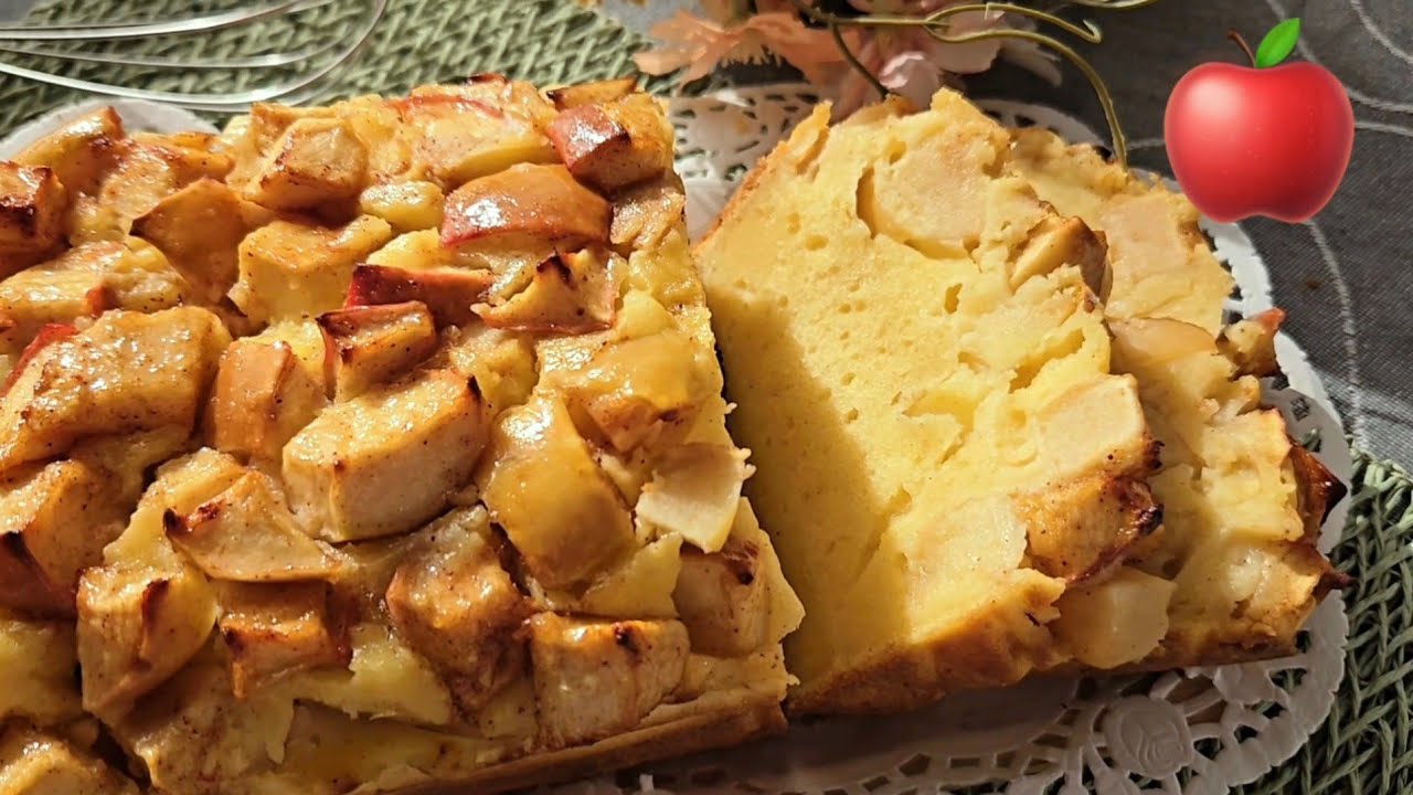 三个苹果做蛋糕🍎，酸酸甜甜，下午茶绝配 Apple Cake Easy Recipe, Simple & Tasty