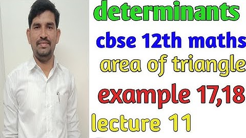 Determinants ncert maths class 12th area of triangles with examples 17, 18 and ex. 4.3!cbse maths