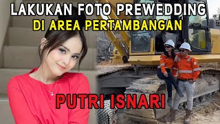 Putri Isnari Lakukan Foto Prewedding di Area Pertambangan