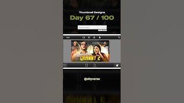 Day 67/100✊🏼✅ Thumbnail Design! #shorts #thumbnail #photoshop #design #100dayschallenge #challenge
