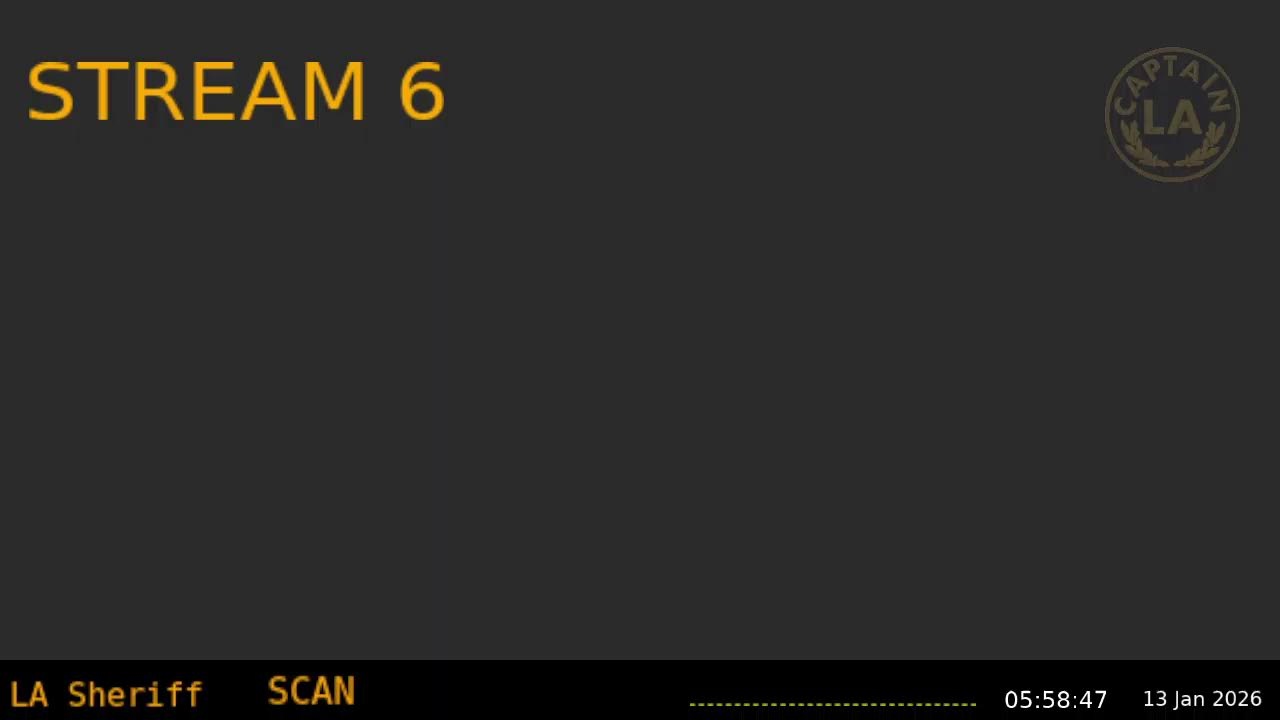 12-Jan-2026 Stream 6 - LA Sheriff - LA Captain - Sixth Scanner Feed ARCHIVE -  - Stream 6