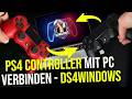 PS4 Controller mit PC verbinden DS4Windows (2026) Deutsch tutorial