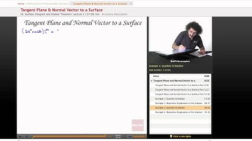 "Tangent Plane & Normal Vector to a Surface" | Multivariable Calculus with Educator.com