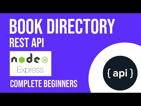Book Directory REST API tutorial for complete beginners with node js express - CRUD App | part 1