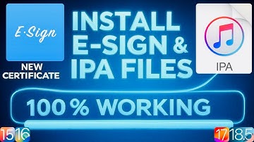 🔥 NEW ! Install E-Sign on iOS | Install IPA Files on iPhone & iPad (No PC) iOS 15 - iOS 18.5