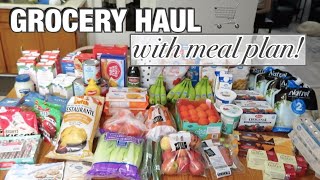 WEEKLY GROCERY HAUL WITH MEAL PLAN FOR A FAMILY OF 7!