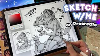 SKETCH WITH ME & Procreate tips ✨
