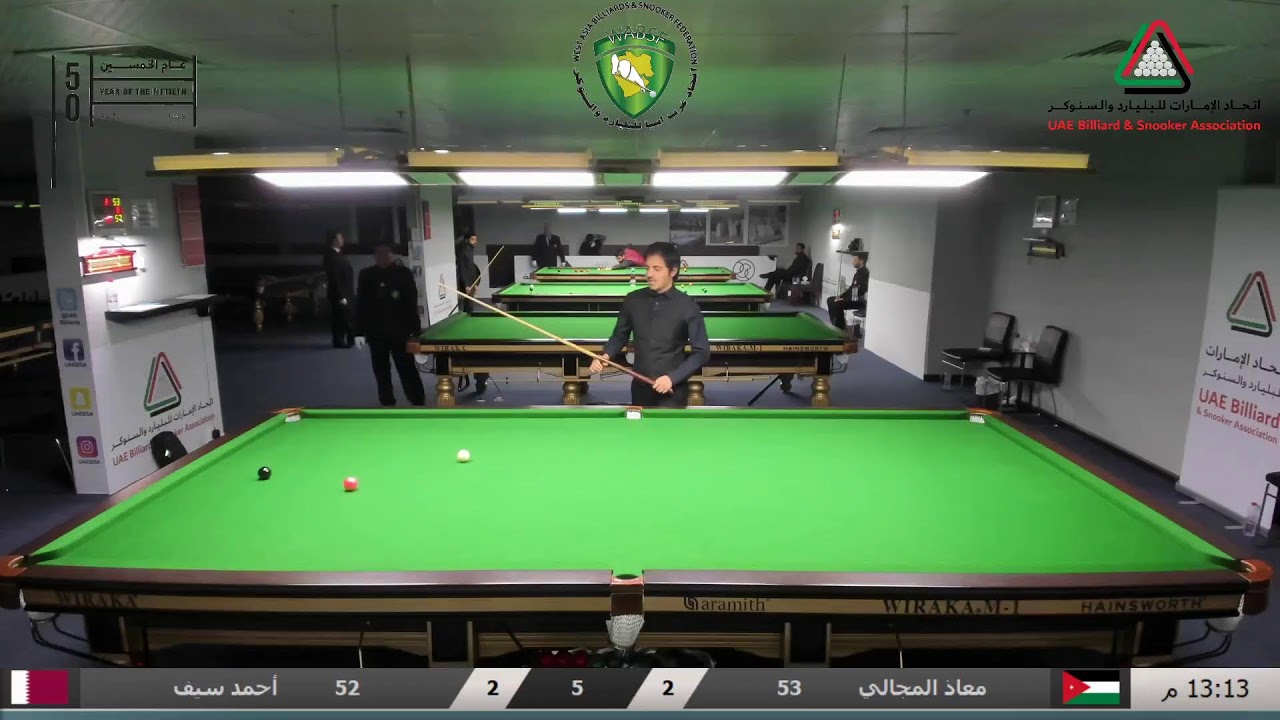 بطولة غرب آسيا سنوكر 15 كرة دبي 2021 / معاذ المجالي ( الاردن ) vs أحمد سيف ( قطر )