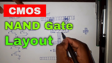 cmos NAND Gate layout design | CMOS VLSI Mask Layout