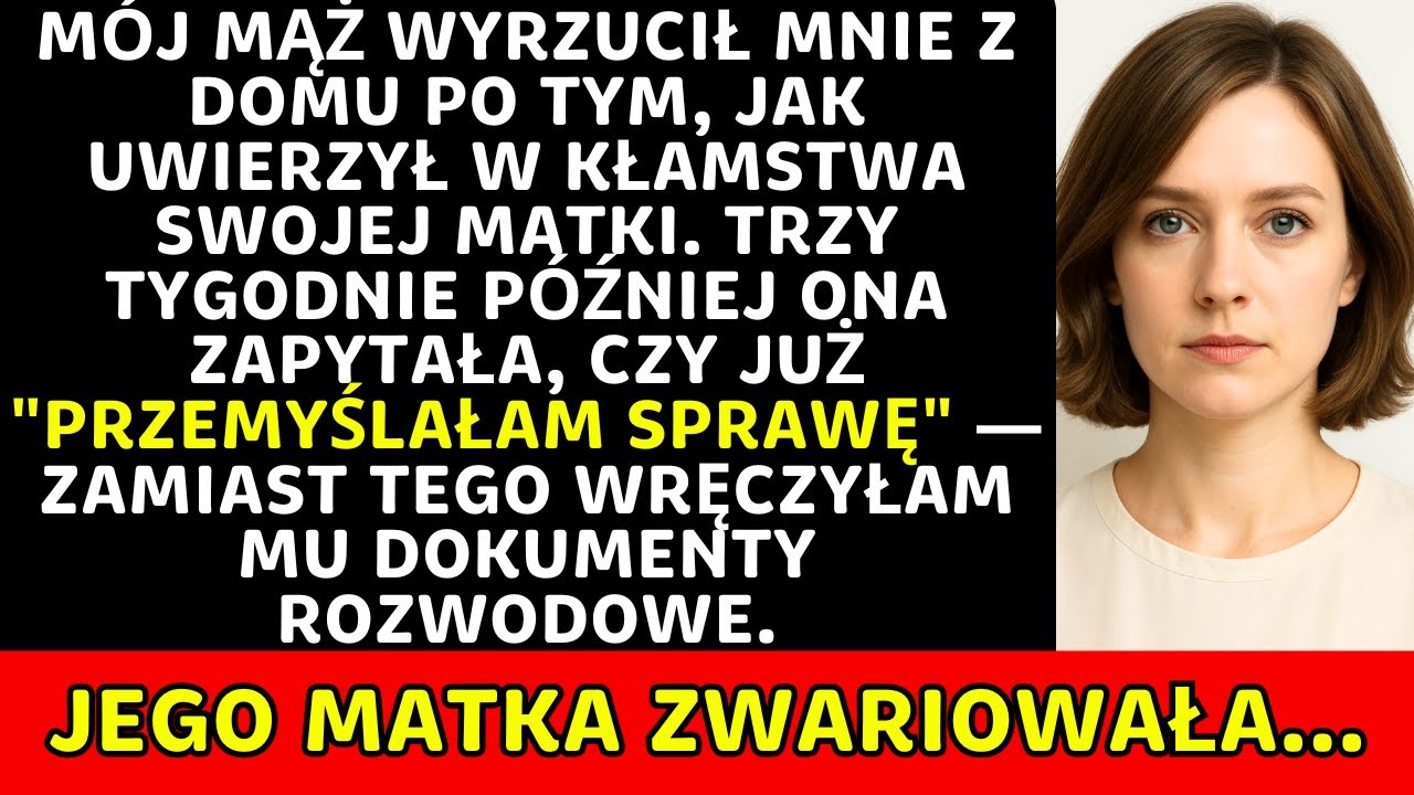 Mój mąż wyrzucił mnie z domu przez kłamstwo matki – po 3 tygodniach dostał to, na co zasłużył...