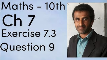 Mathematics class 10th chapter 7 exercise 7.3 question 9