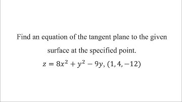 Find an equation of the tangent plane to the given surface at the specified point.
