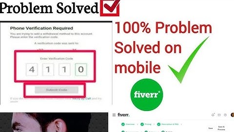 How to Fix Phone Verification On Fiverr