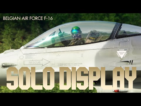 Turku Airshow 2023 Belgian F-16 solo display. Dynamic display!